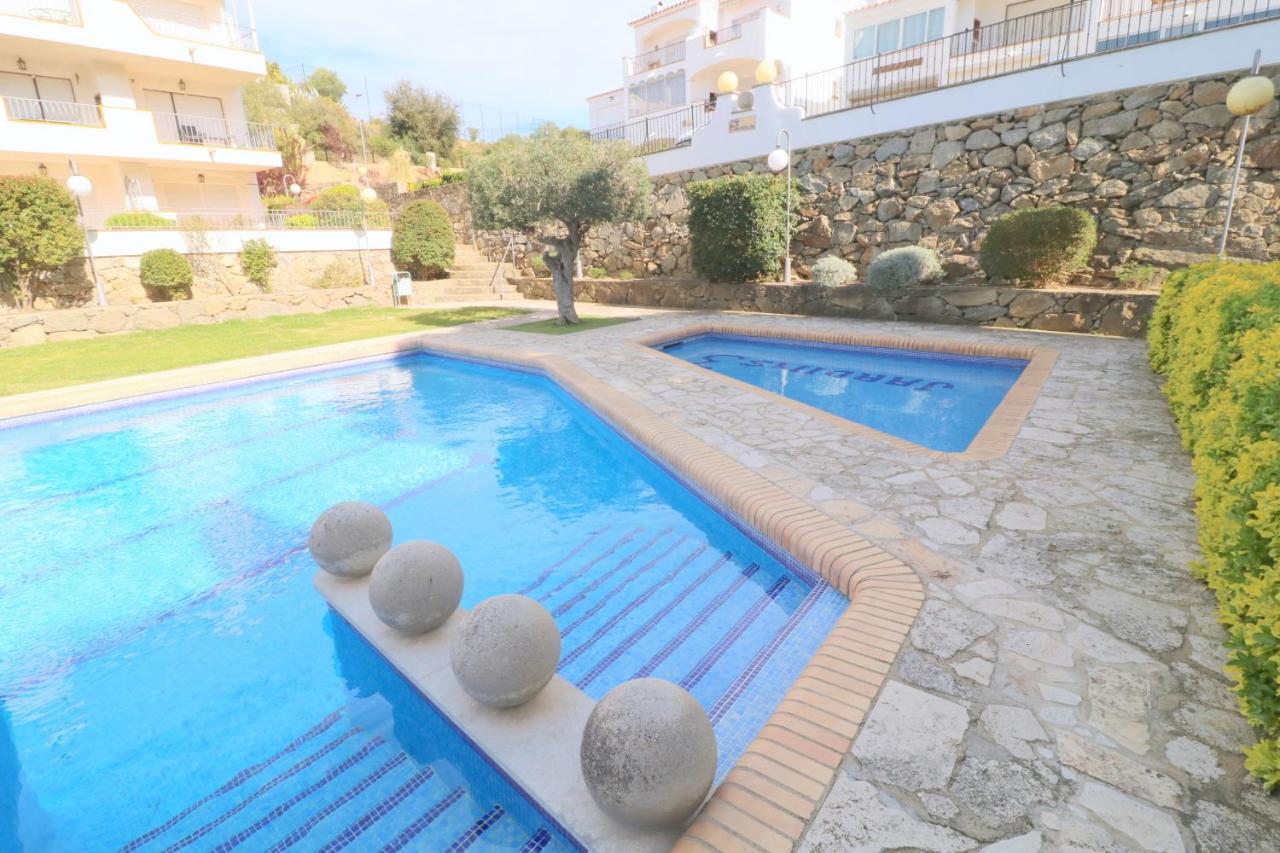 Apartamento Jardins III B 2 - Piso con vista al mar y piscina Rosas Exterior foto